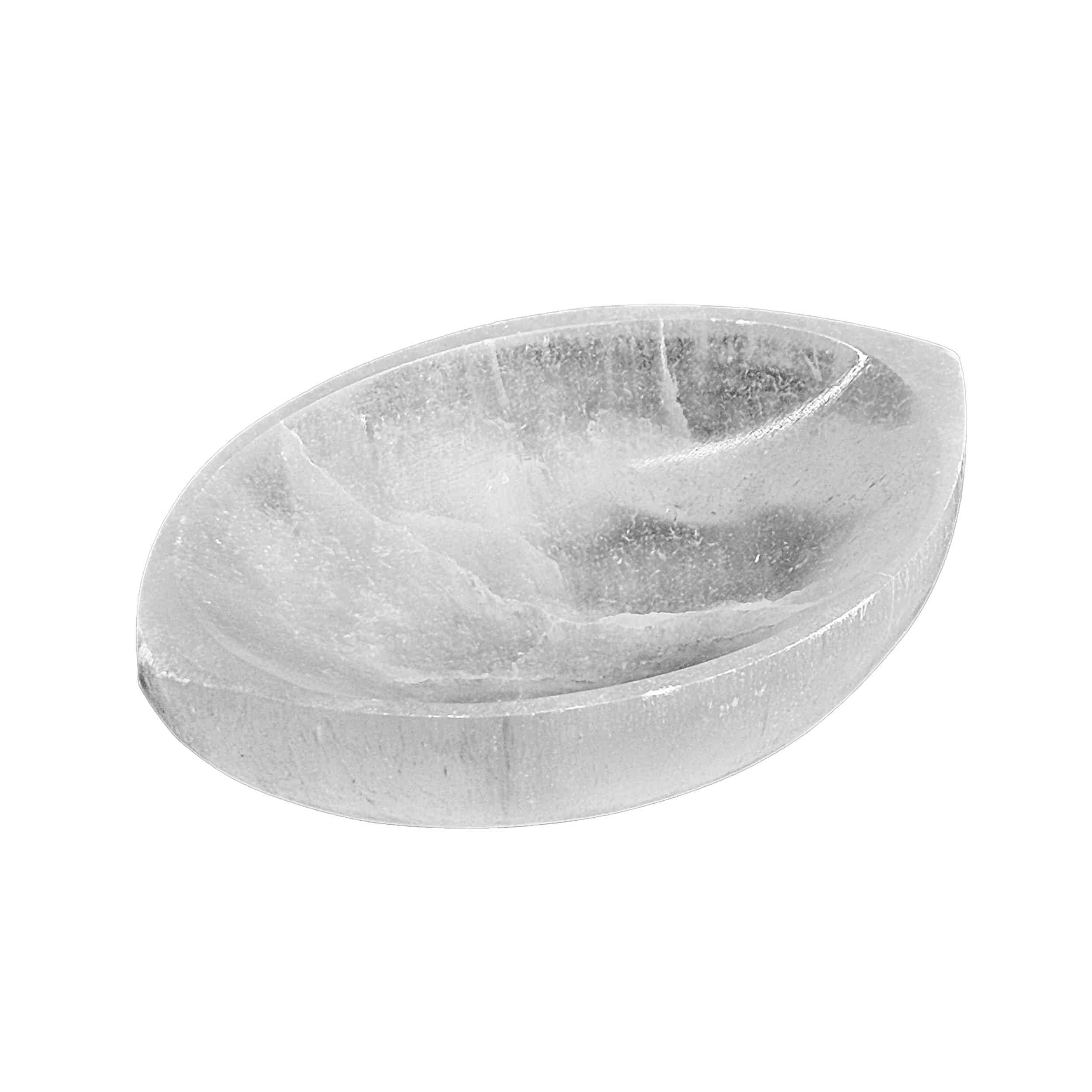 NKlaus Healing Crystals Selenit Blattschale 8,5cm Schmuck