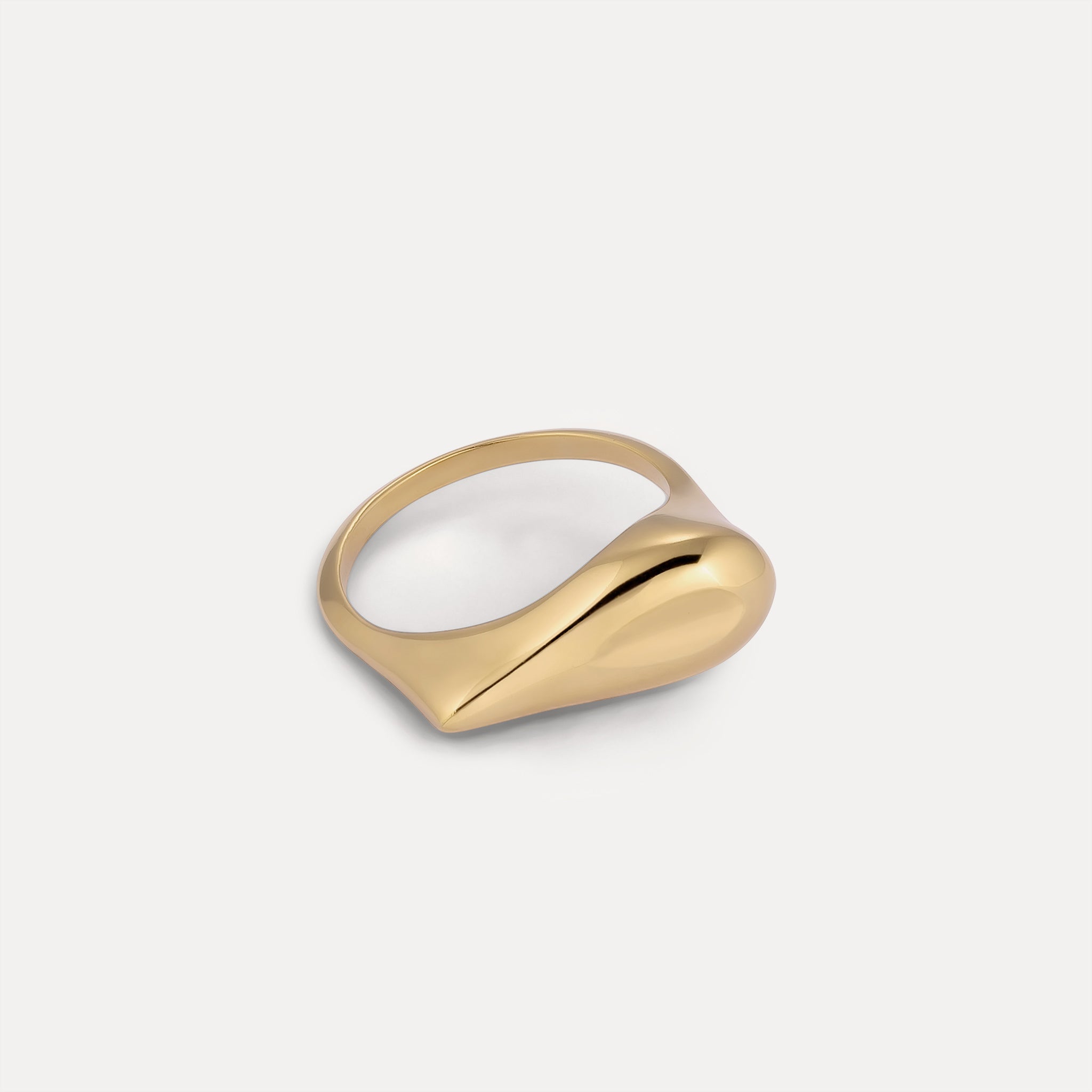 Stilnest Drop Ring 585 Gold Gr. 52 Tropfen organisch