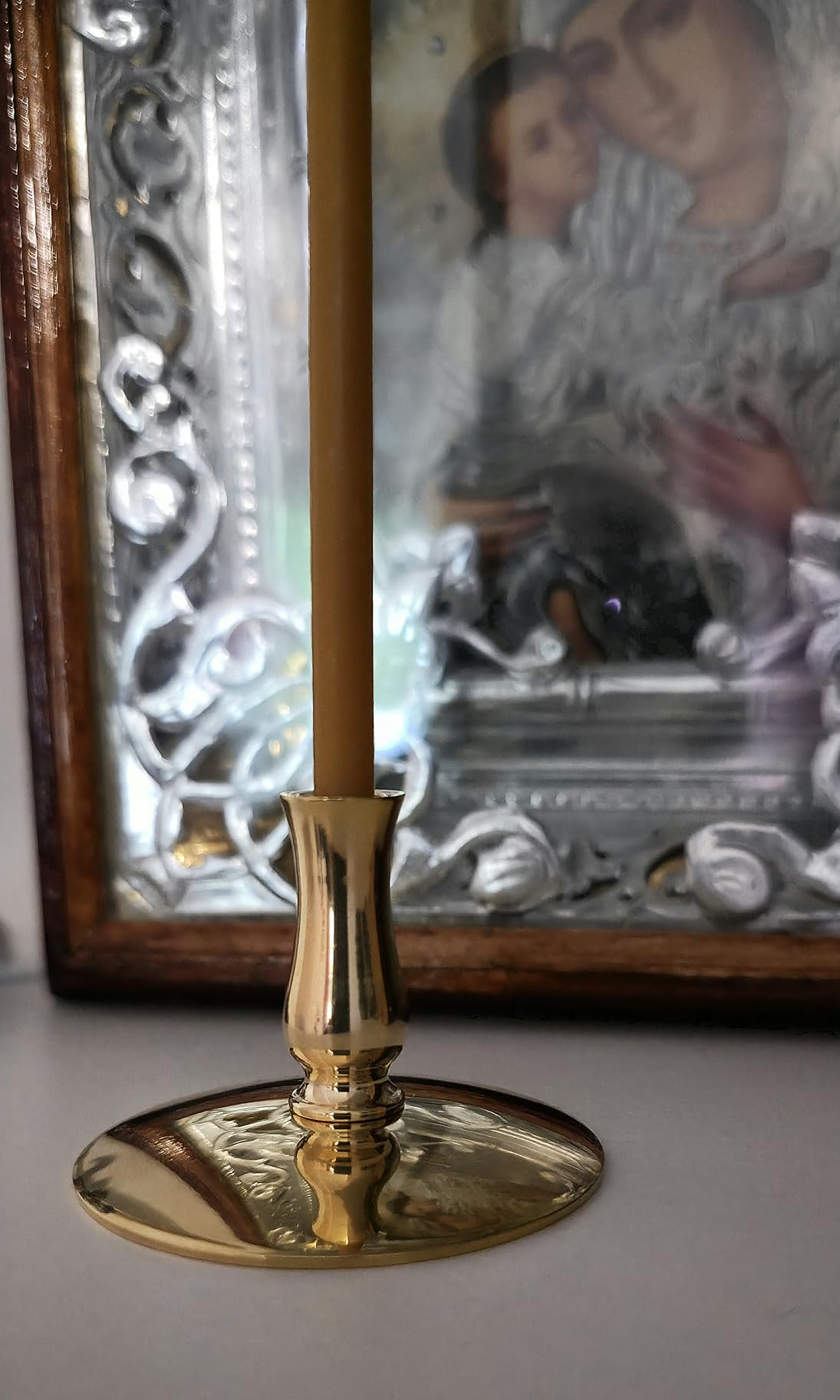 NKlaus Candle Holder Kerzenhalter Messing Gold 1 Stück 6,7 mm