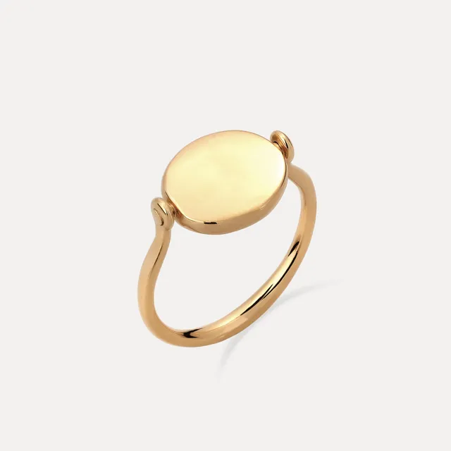 Stilnest Supernova Flip Enamel Ring Silber schwarz 52