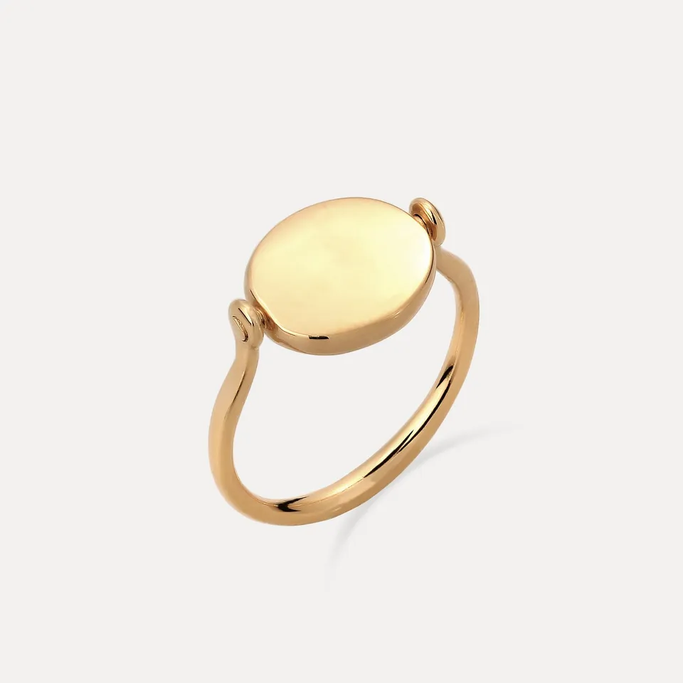 Stilnest Supernova Flip Enamel Ring Silber schwarz 52