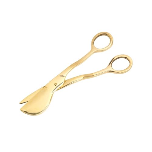 NKlaus Dochtschere Kerzenschere Gold Messing 15cm