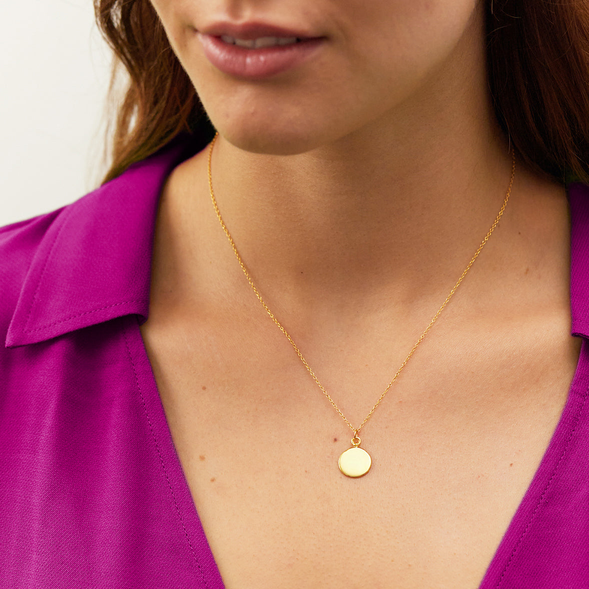 Stilnest Pendants Fluid Medallion Anhänger 585 Gold Hochglanz
