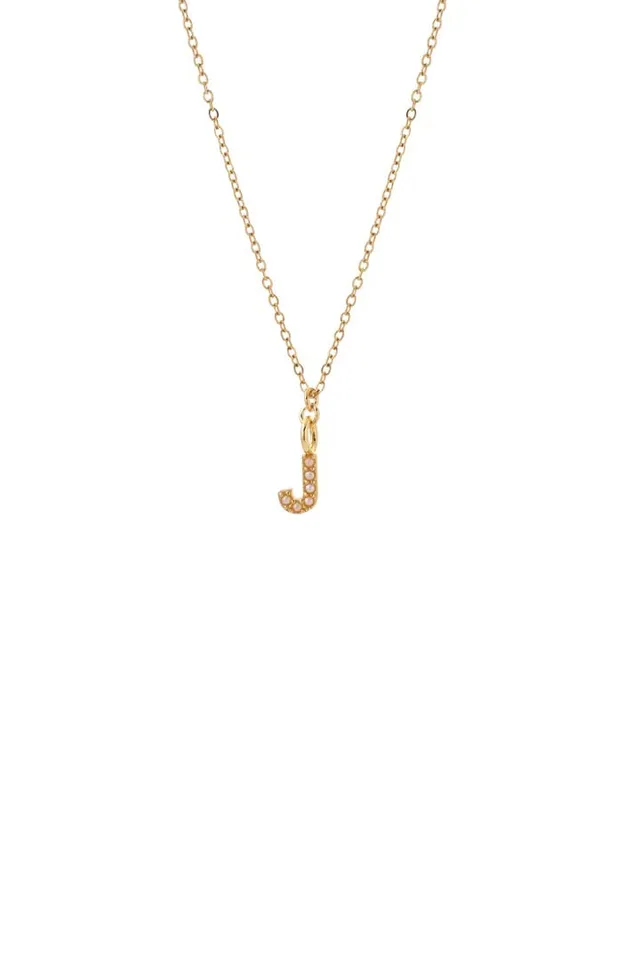 Joy by Corrine Smith Initial J Halskette Gold mit Perle