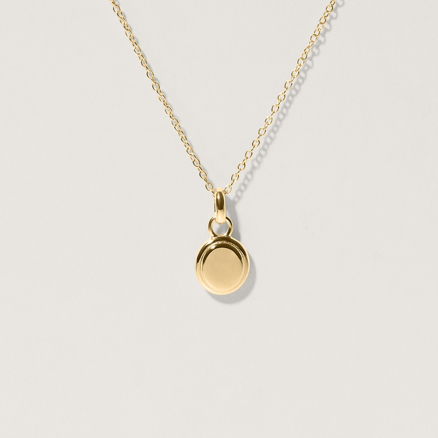 Stilnest Engravable Emblem Kette Halskette 585 Gold 45cm