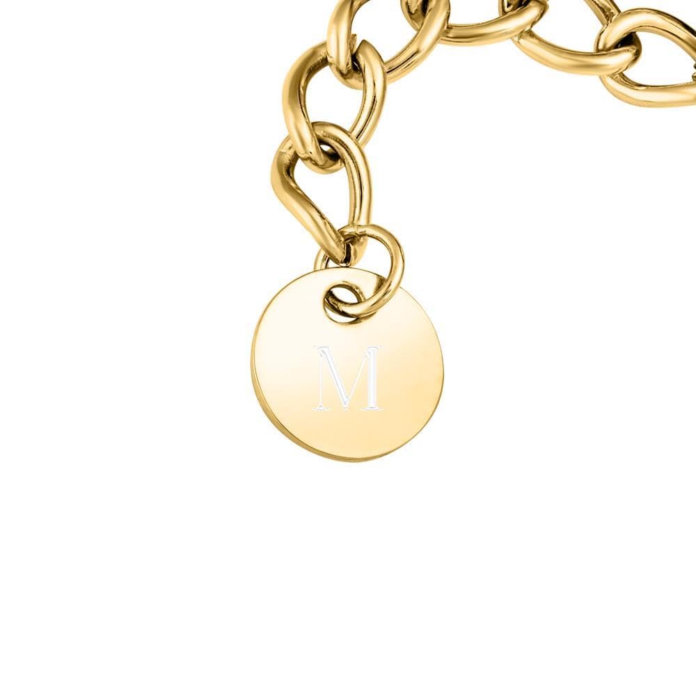 JEWLIX ID-Armbänder Anker-Armband Damen Edelstahl Gold