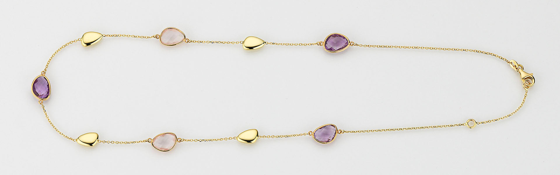 Eugen Rühle Collier 37.2100 Amethyst Halskette Gelbgold