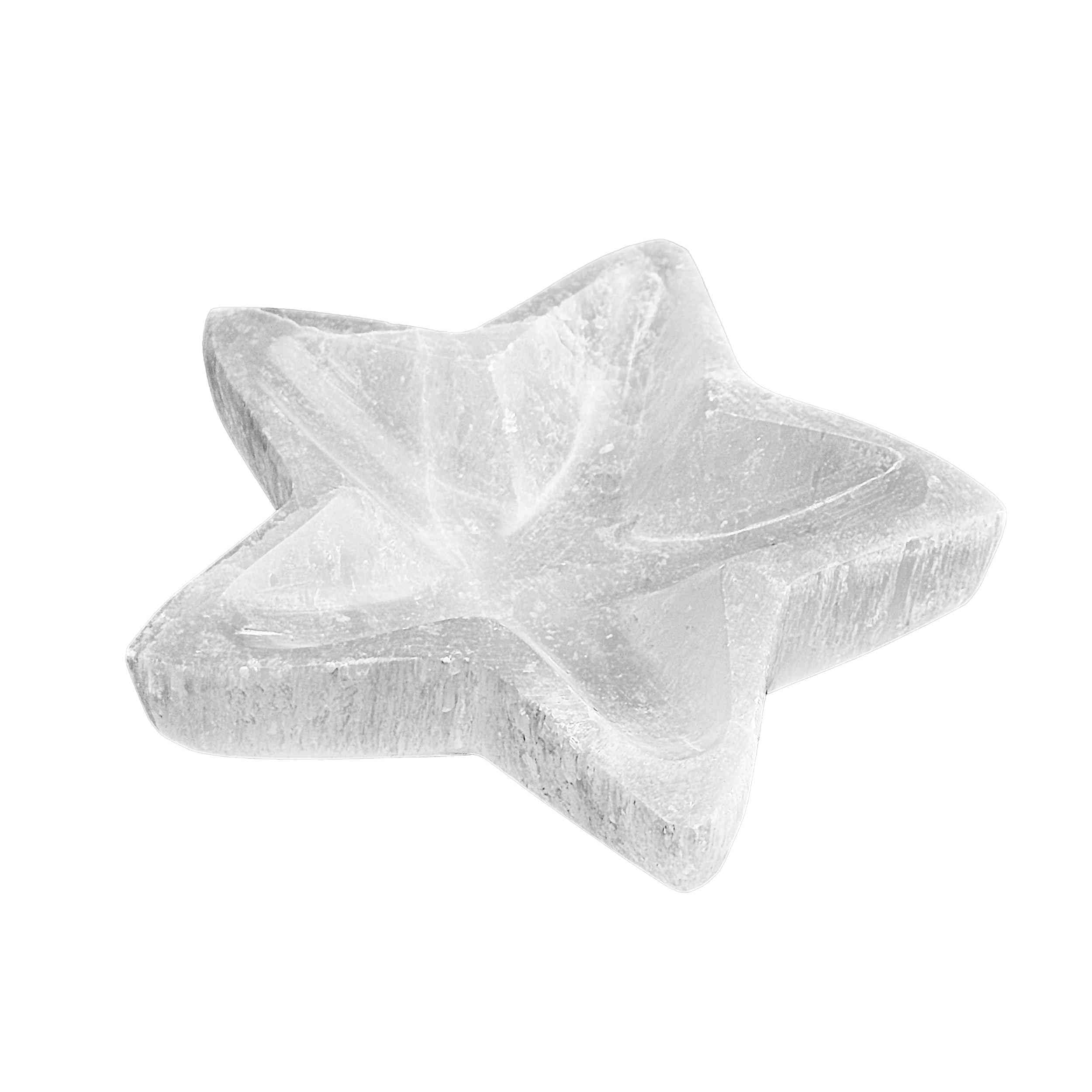 NKlaus Healing Crystals Selenit Sternschale 9 cm Handarbeit