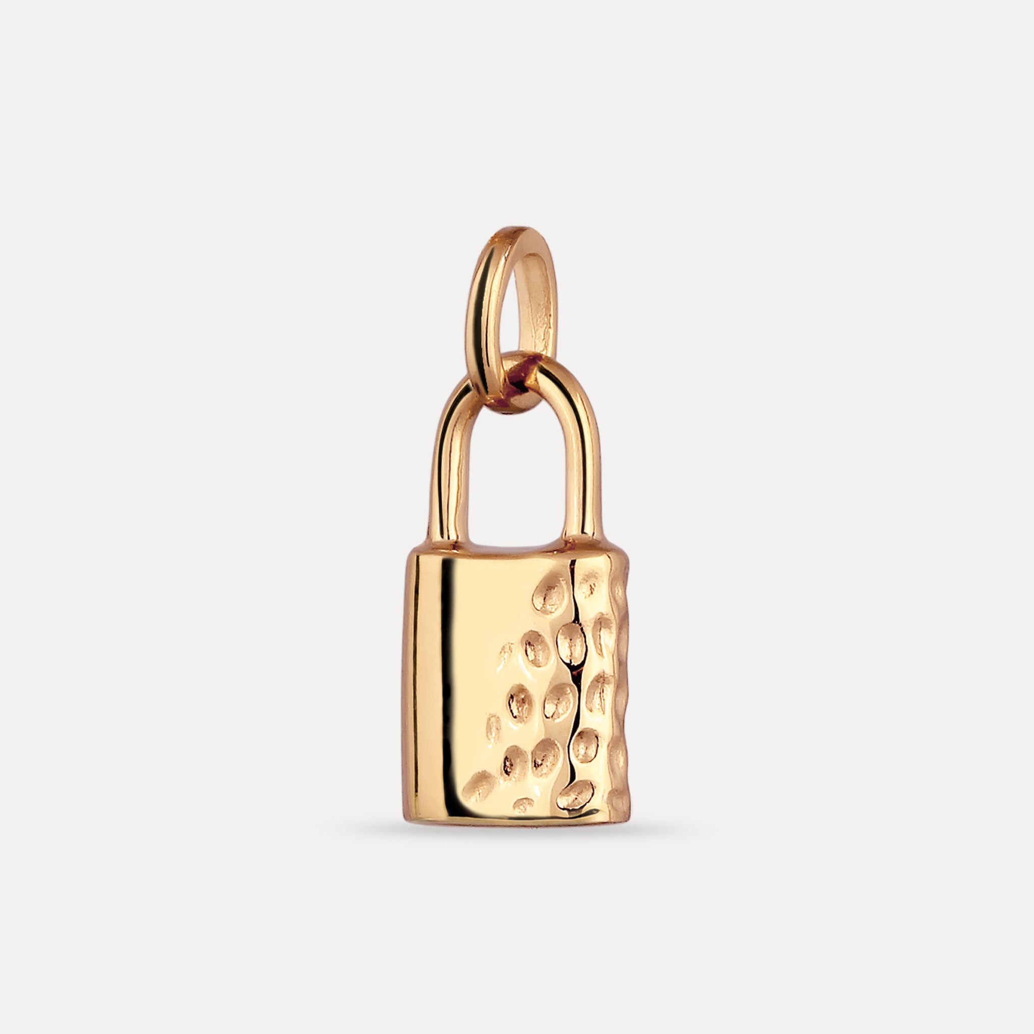 Stilnest Pendants Padlock Charm Anhänger Gold Vermeil