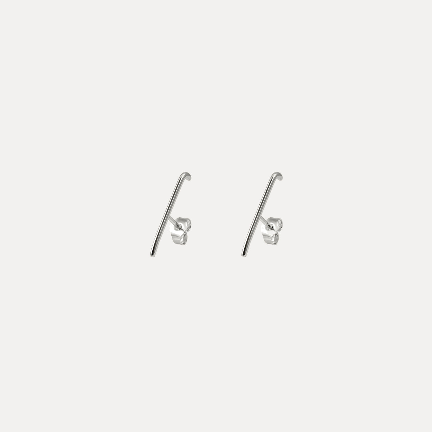 Stilnest Bar Staple Ohrstecker Silber minimalistisch
