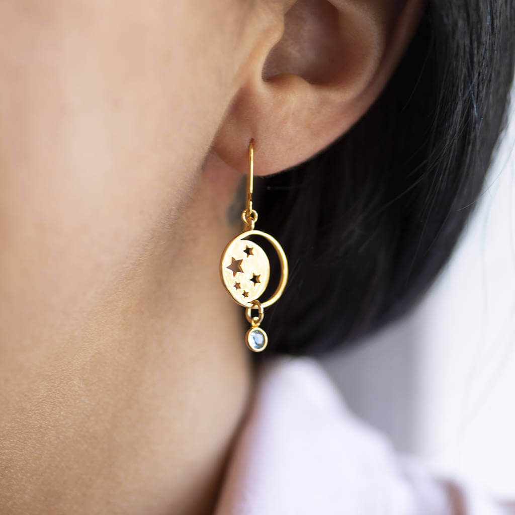 Joy by Corrine Smith Celestial Birthstone Ohrringe Gold Silber