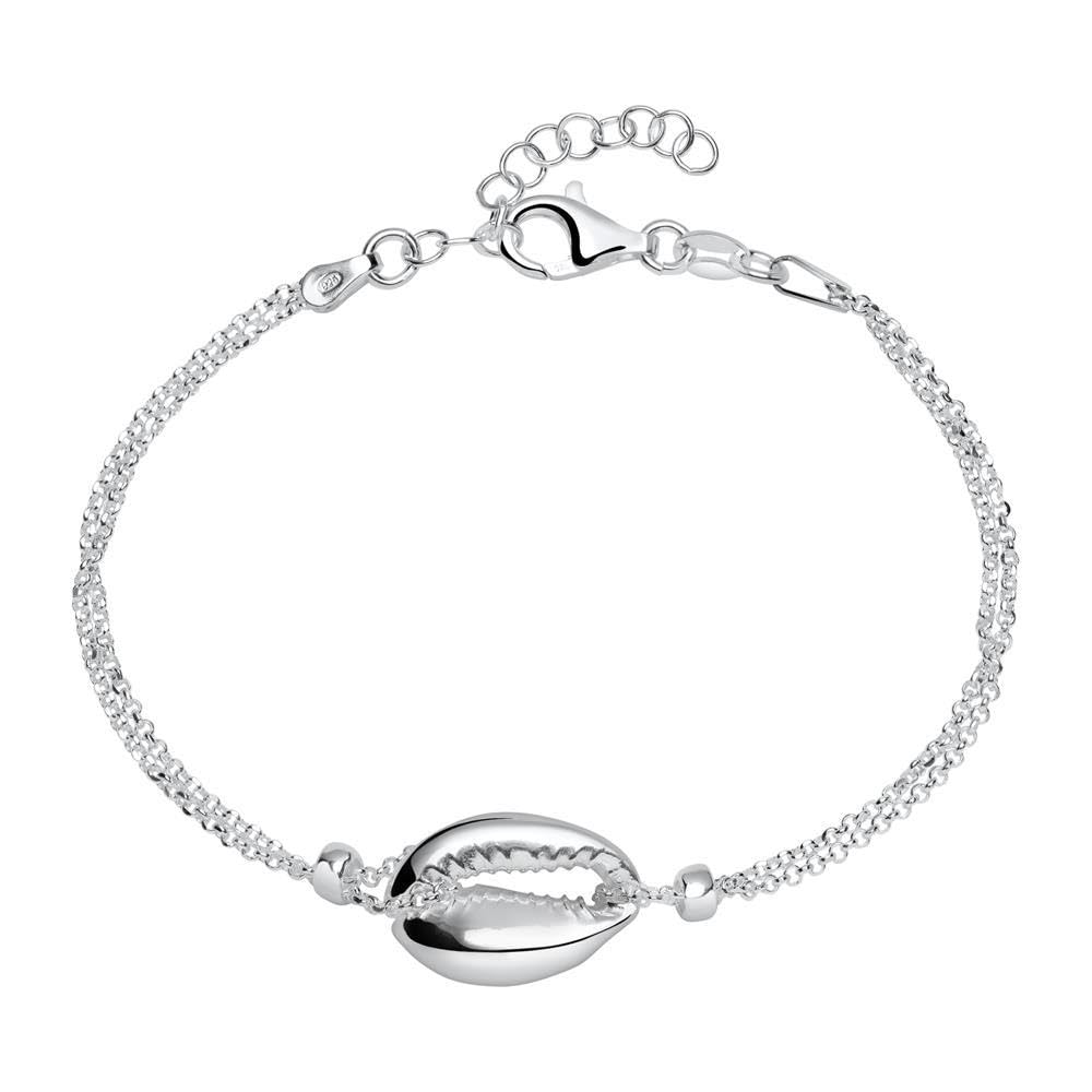 JEWLIX Muschel Armband Silber 925er Sterlingsilber Damen