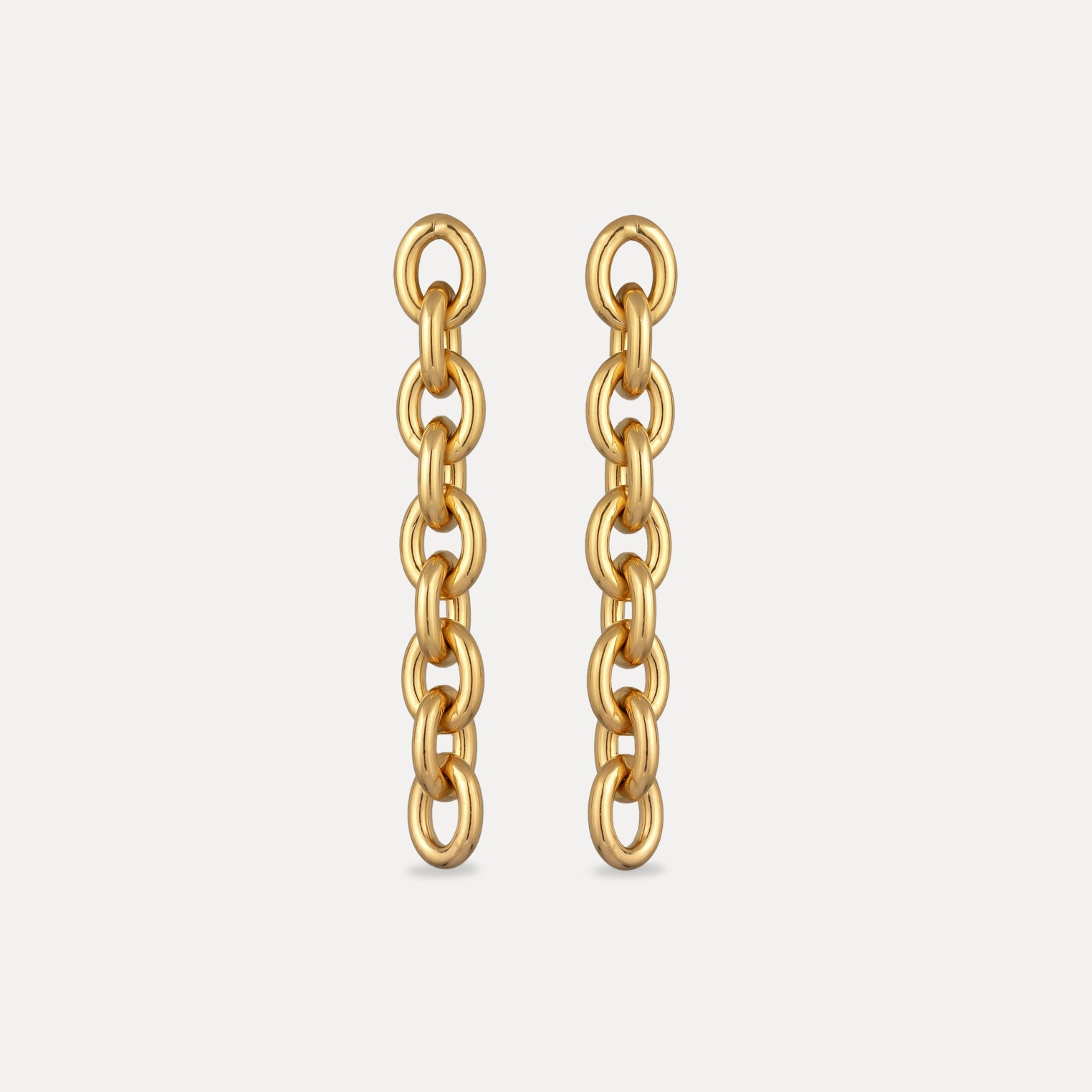 Stilnest Bold Chain Dangle Ohrhänger Gold Vermeil Ohrringe