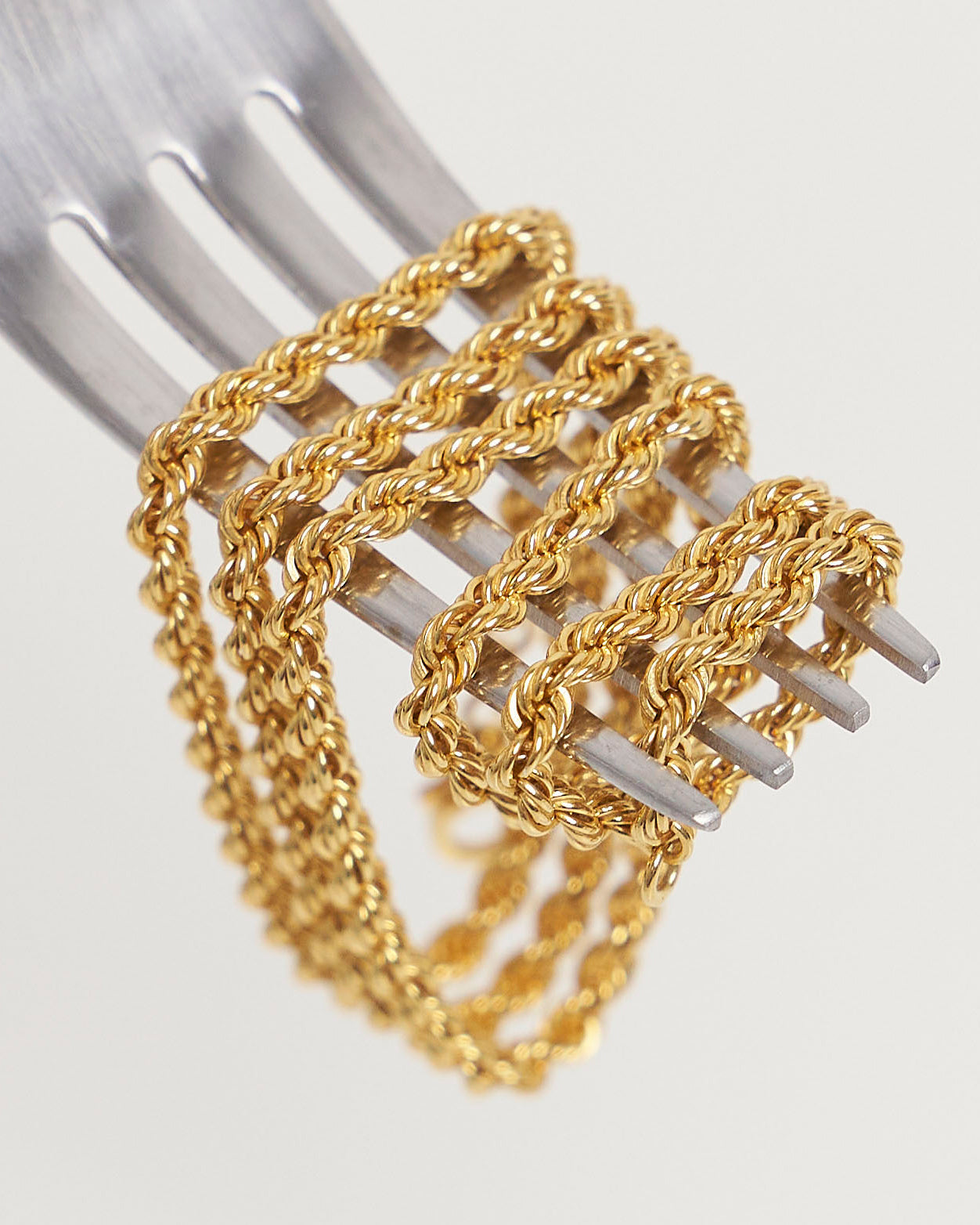 Stilnest Kordel Armband 24k Gold Vermeil 17+2cm