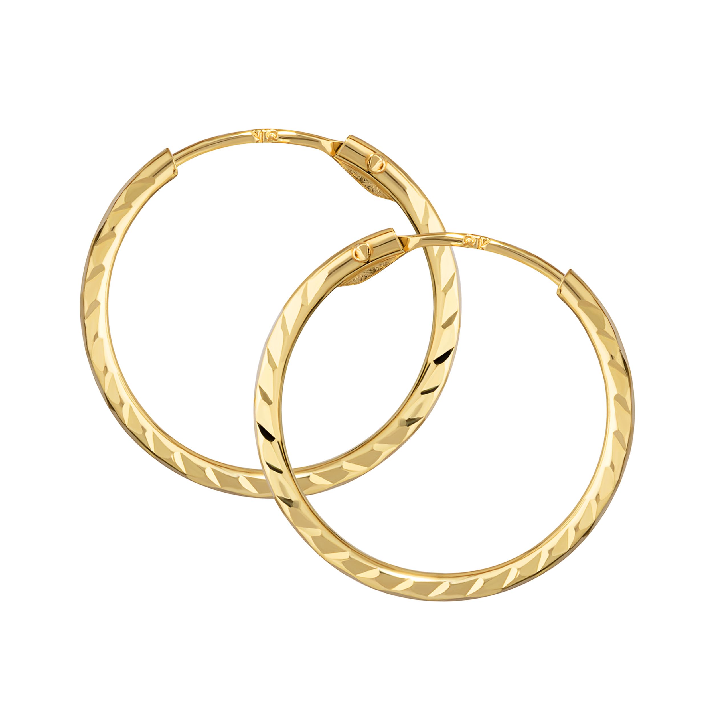 NKlaus Paar Creolen 333 Gelbgold Ohrringe 1,1 mm Gelbgold
