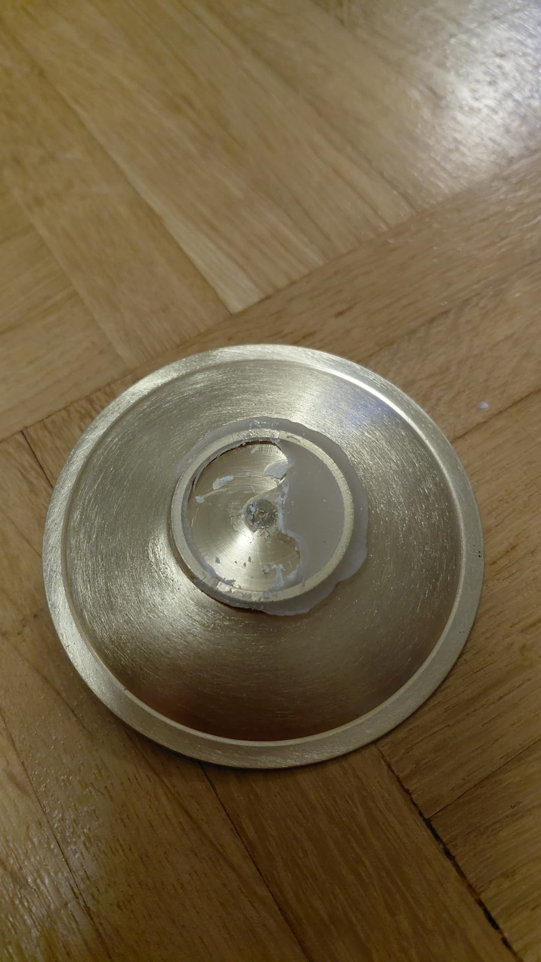 NKlaus Candle Holder Kerzenteller Messing 8 cm Gold matt