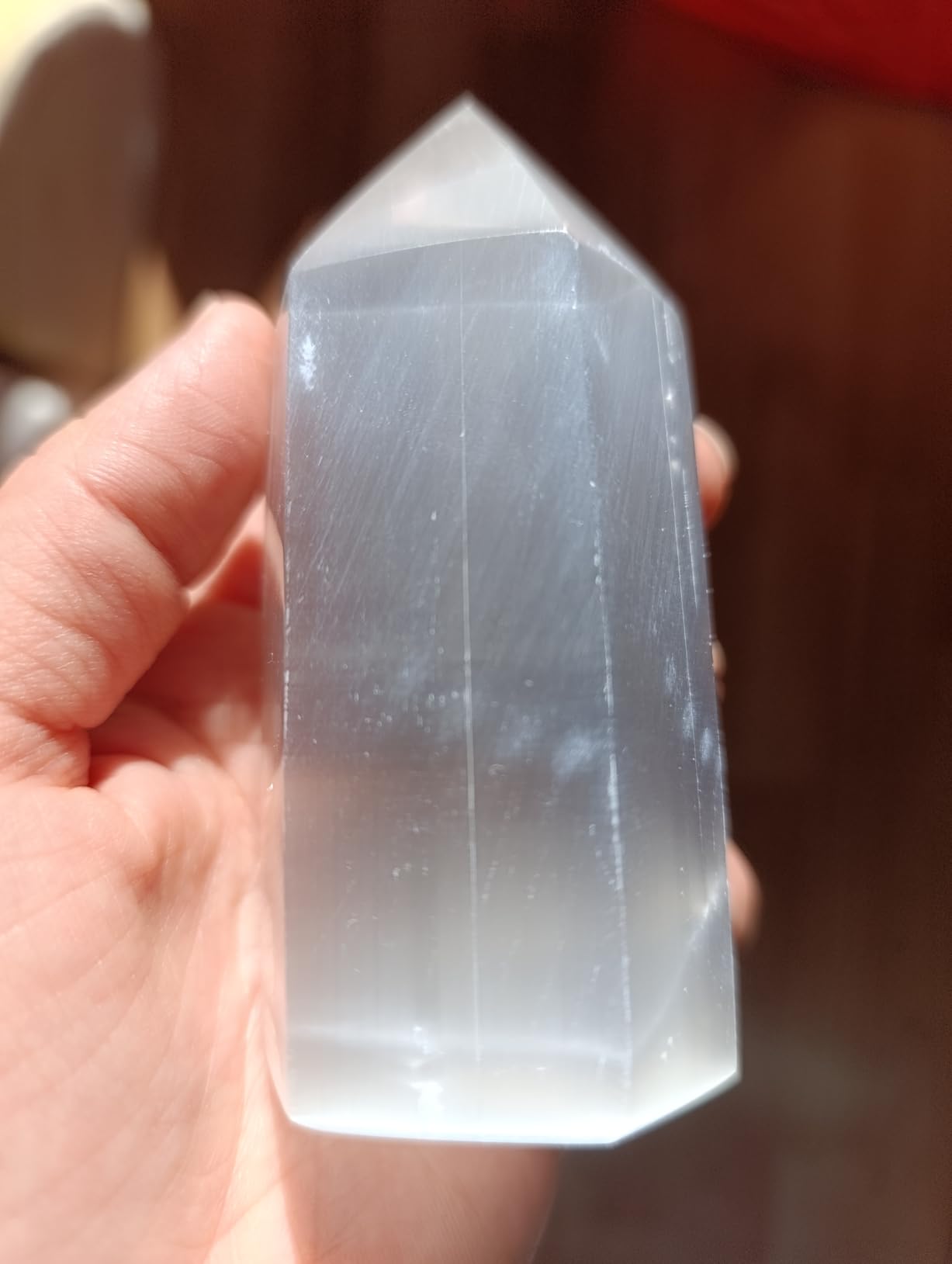 NKlaus Healing Crystals Selenit-Obelisk 10,5x4cm