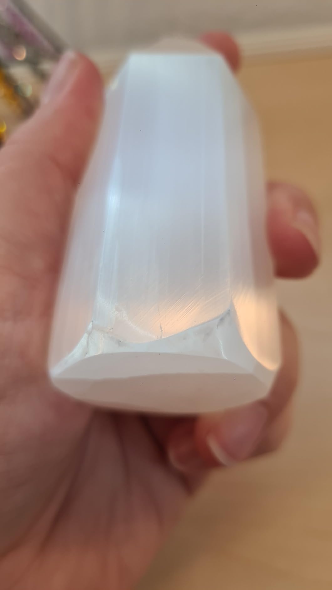 NKlaus Healing Crystals Selenit Prisma 10cm Spitze