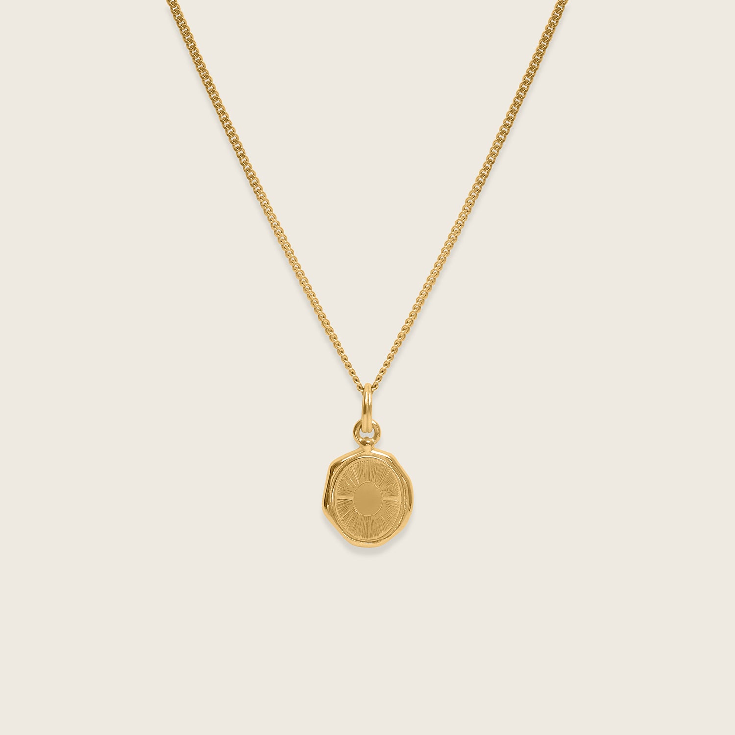 Stilnest Sun Seal Kette Halskette Gold Vermeil 45cm