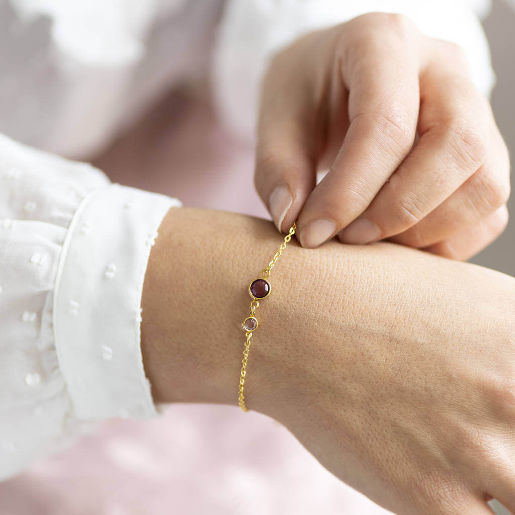 Joy by Corrine Smith Mother and Child Armband Gold Geburtsstein
