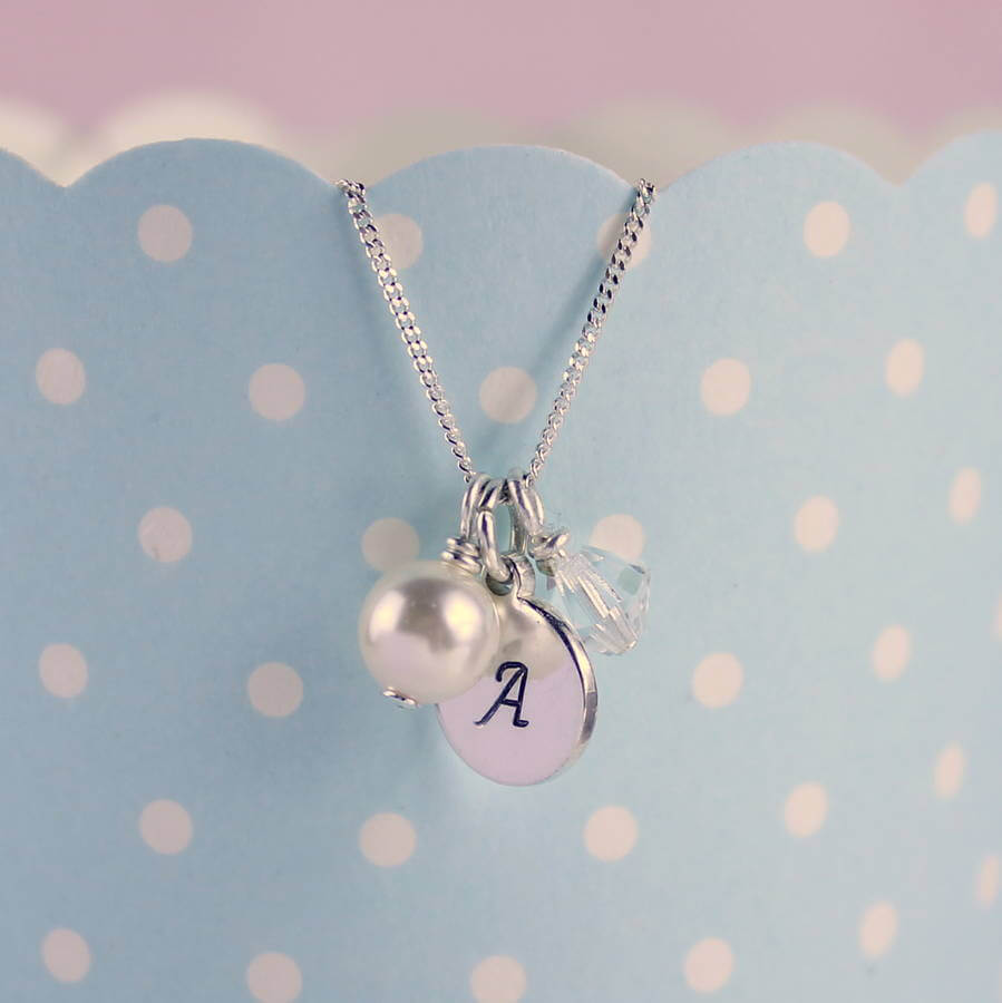 Joy by Corrine Smith Bridesmaid Charm Halskette Silber Perle