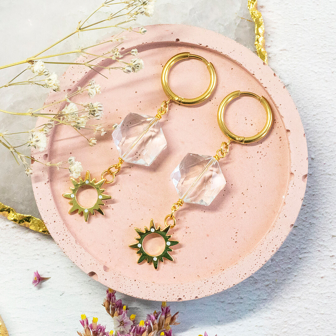 Joy by Corrine Smith Soleil Hex Ohrringe Gold 5 cm