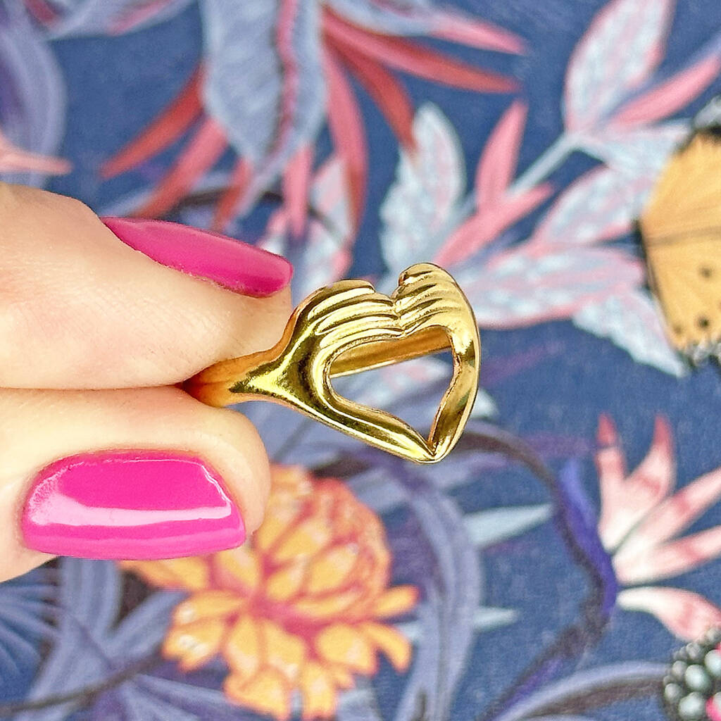 Joy Love Heart Ring Gold verstellbar