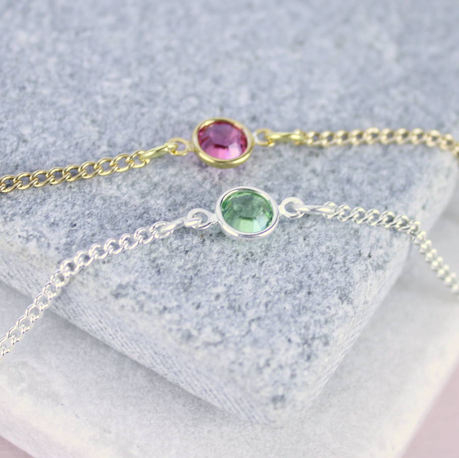 Joy by Corrine Smith Skinny Birthstone Armband Gold Silber
