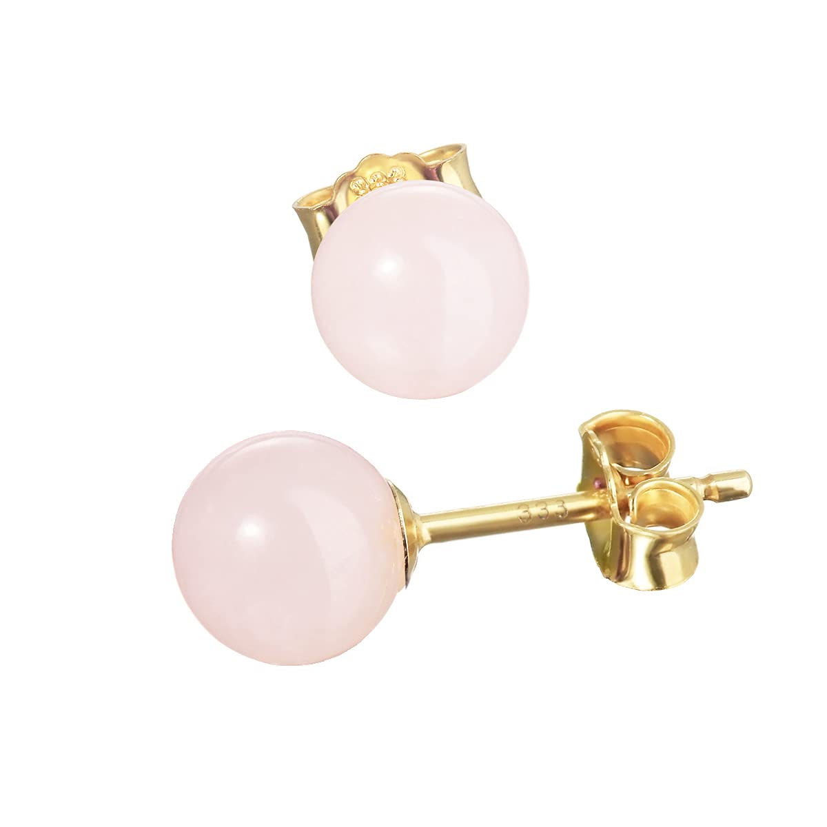 NKlaus JEWELLERY Ohrstecker 333 Gelbgold 6 mm Malachit
