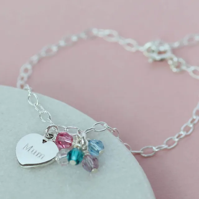 Joy by Corrine Smith Mum Armband Sterling Silber Geburtsstein