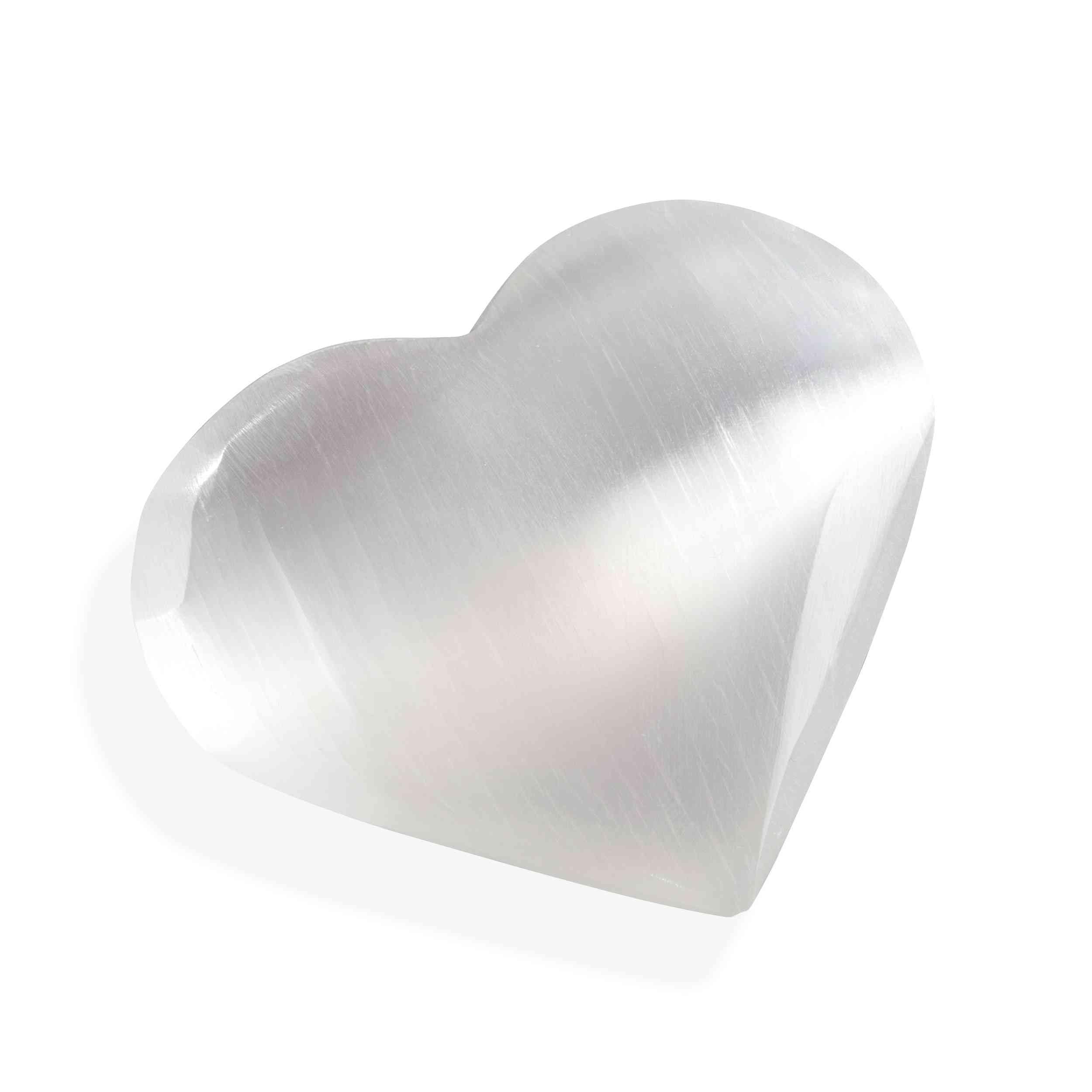 NKlaus Healing Crystals Selenit Herz 6,5x7,5cm Heilstein poliert
