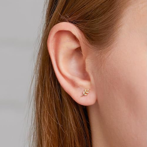 JEWLIX Ohrstecker Ohrringe Gold 925 Silber Zirkonia