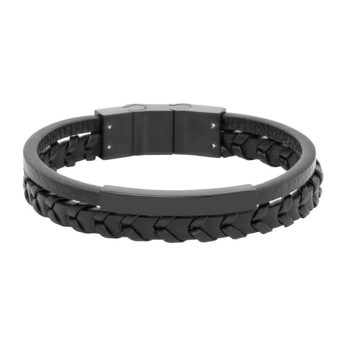 JEWLIX ID-Armband schwarzes KunstlederGravur