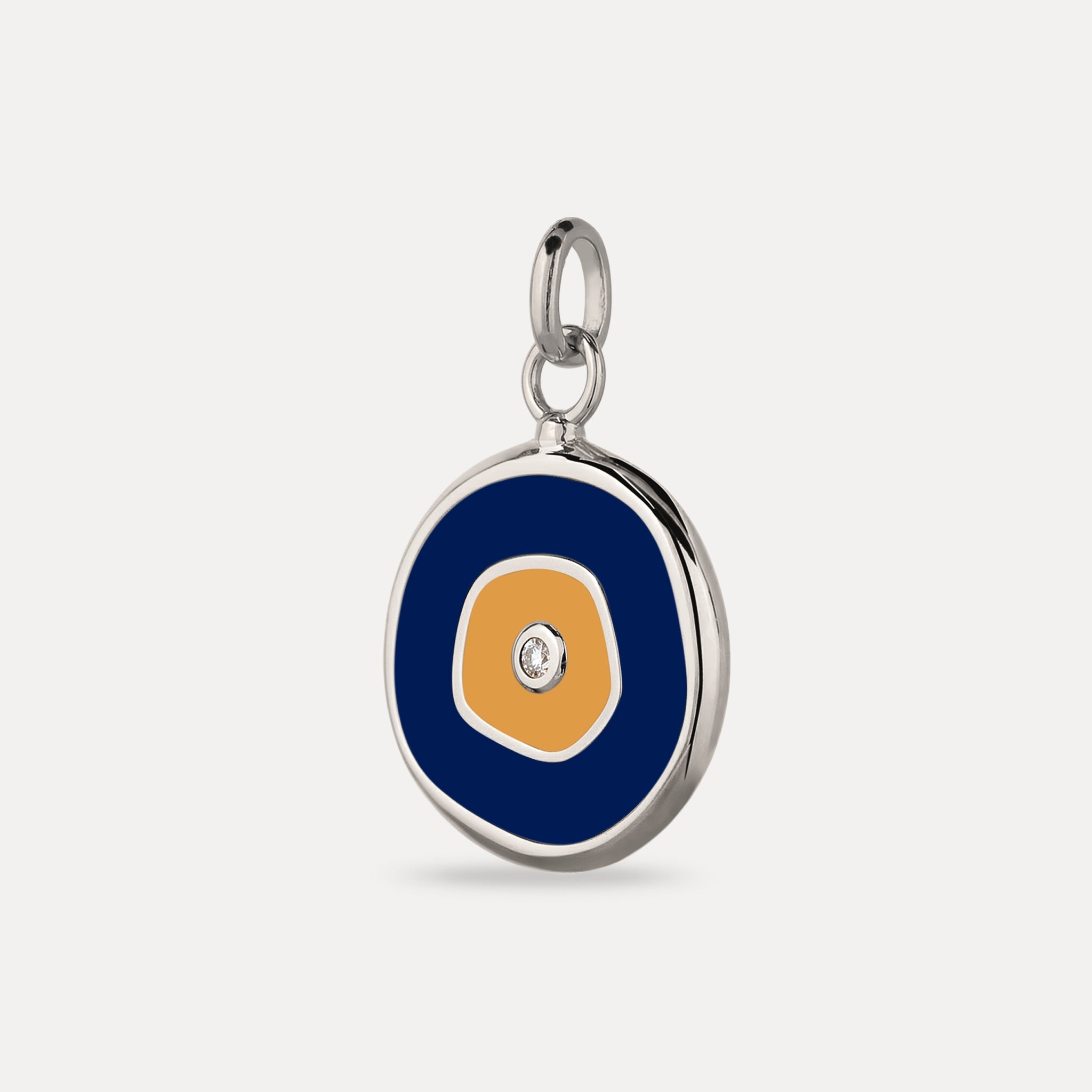 Stilnest Pendants Evil Eye Anhänger Saphir Dunkelblau Vermeil