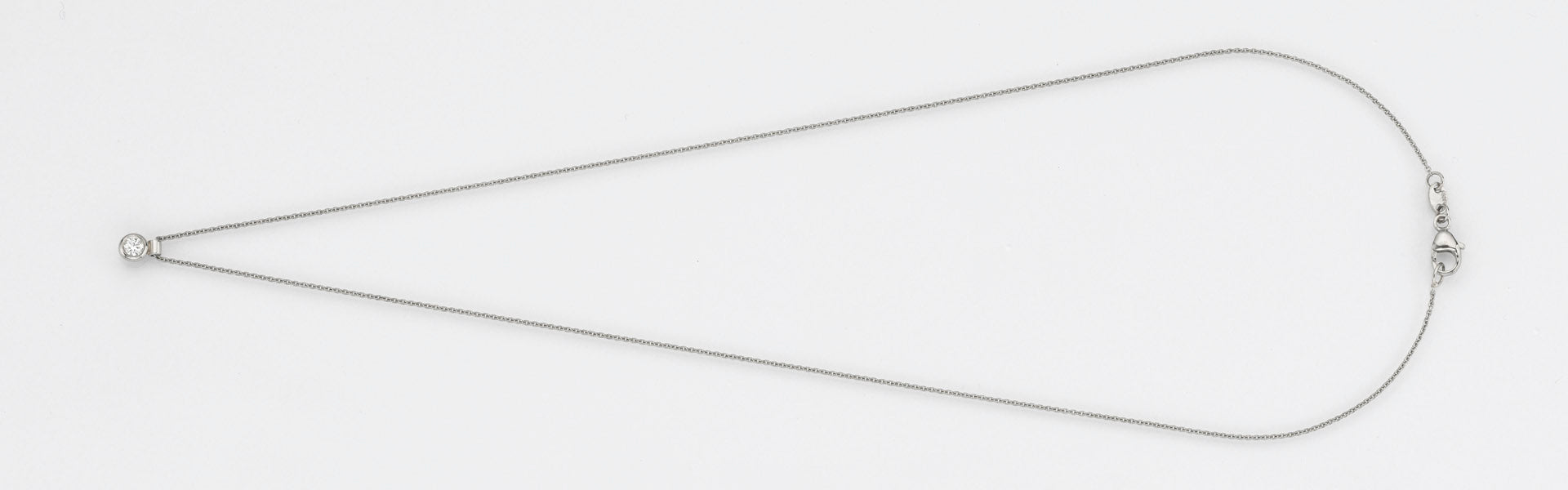 Eugen Rühle Anhänger Solitär Brillant 0,10ct Halskette Gold 42cm