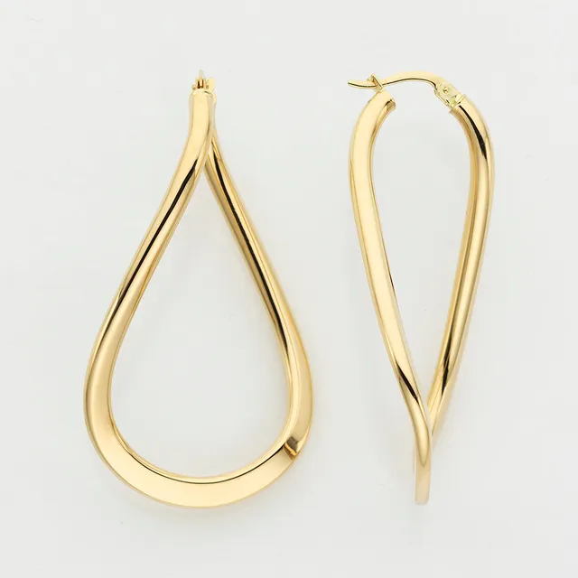Eugen Rühle Ohrschmuck 80.3631 Creolen Tropfen 585 Gelbgold 50mm