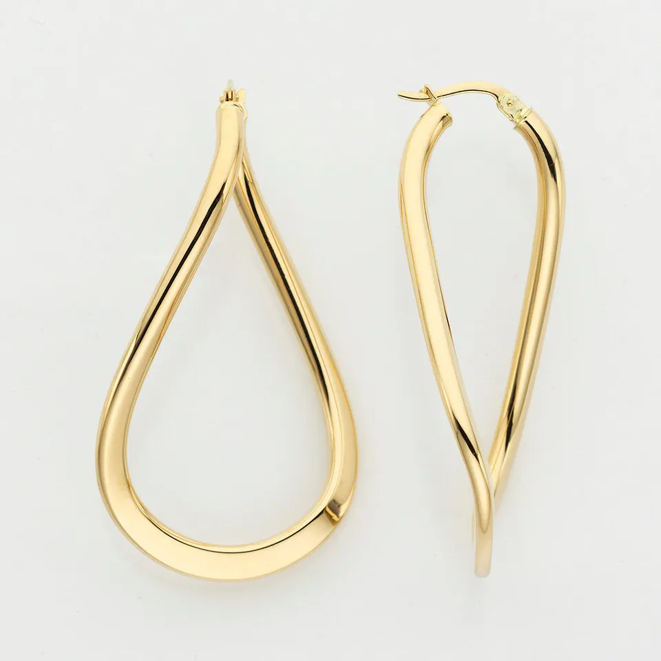 Eugen Rühle Ohrschmuck 80.3631 Creolen Tropfen 585 Gelbgold 50mm