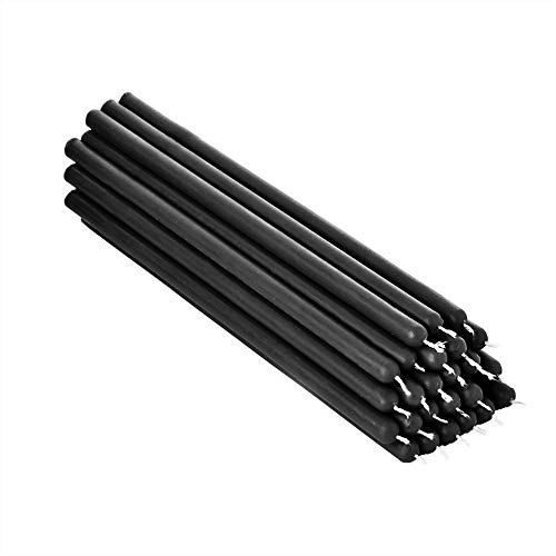 NKlaus Candles Bienenwachs Tafelkerzen 12cm 25 Stück schwarz
