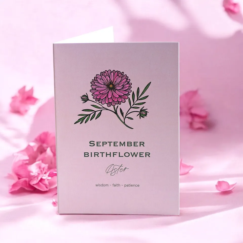 Joy by Corrine Smith September Karte Aster A6