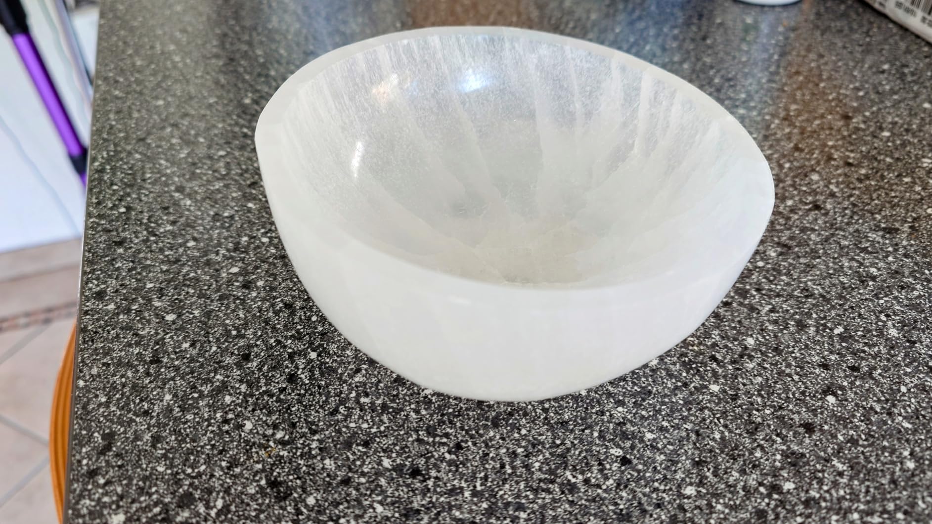 NKlaus Selenit-Schale rund 12x7 cm poliert