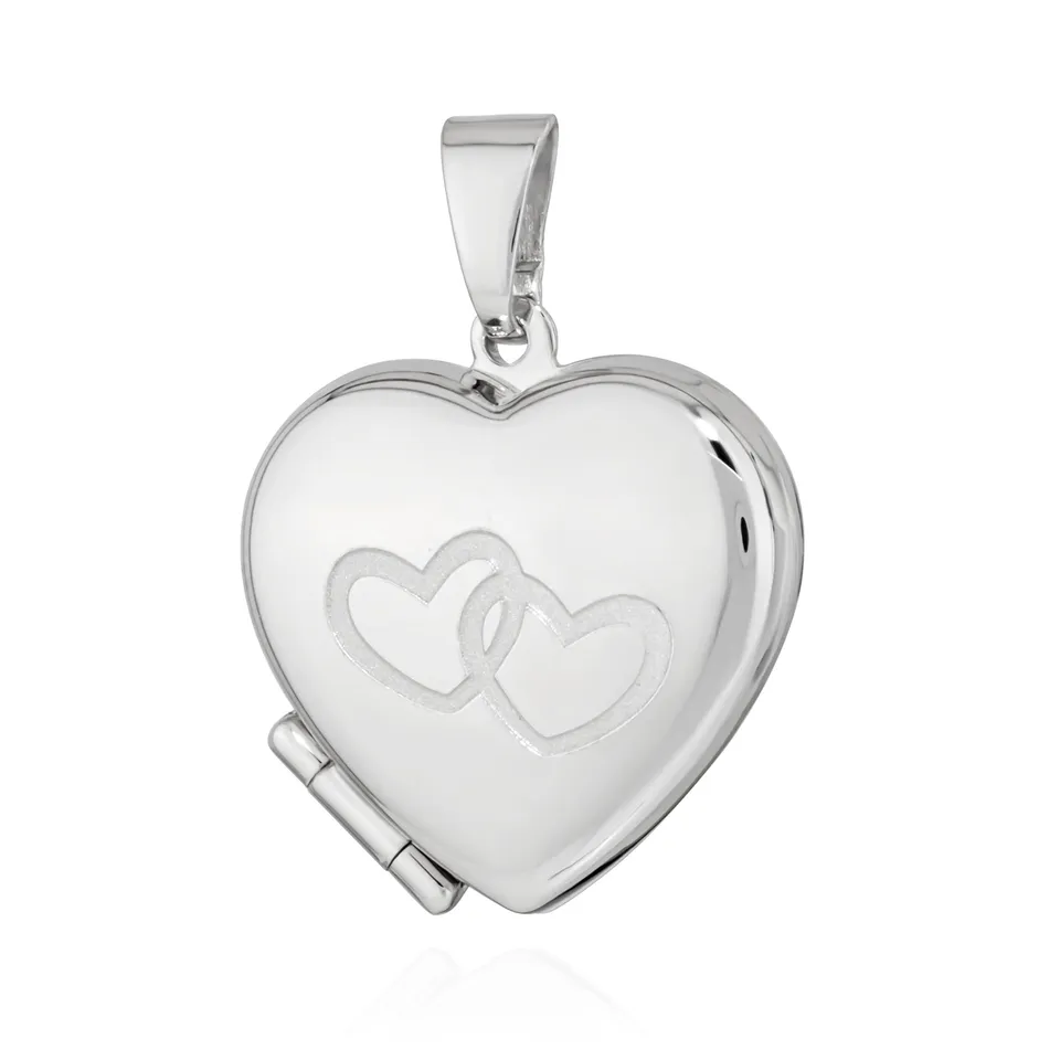 NKlaus Jewellery Medaillon Herz 925 Silber Anhänger