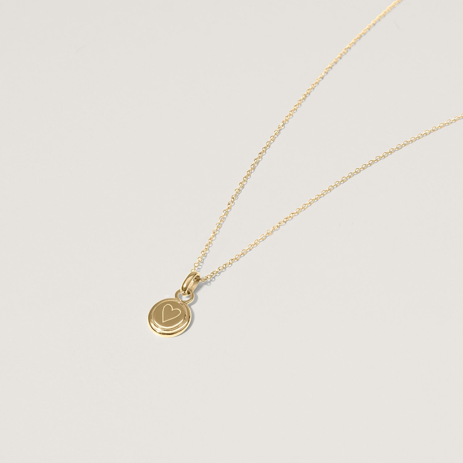 Stilnest Heart Emblem Kette 585 Gold Halskette 14k 45cm