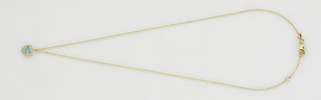 Eugen Rühle Colliers Collier Herz Blautopas 585 Gelbgold