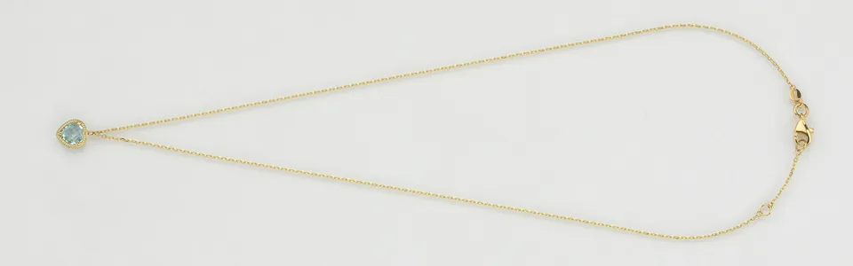 Eugen Rühle Colliers Collier Herz Blautopas 585 Gelbgold