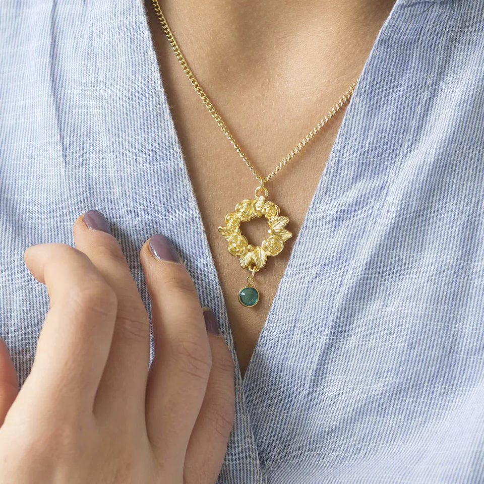 Joy by Corrine Smith Garland Birthstone Halskette Gold