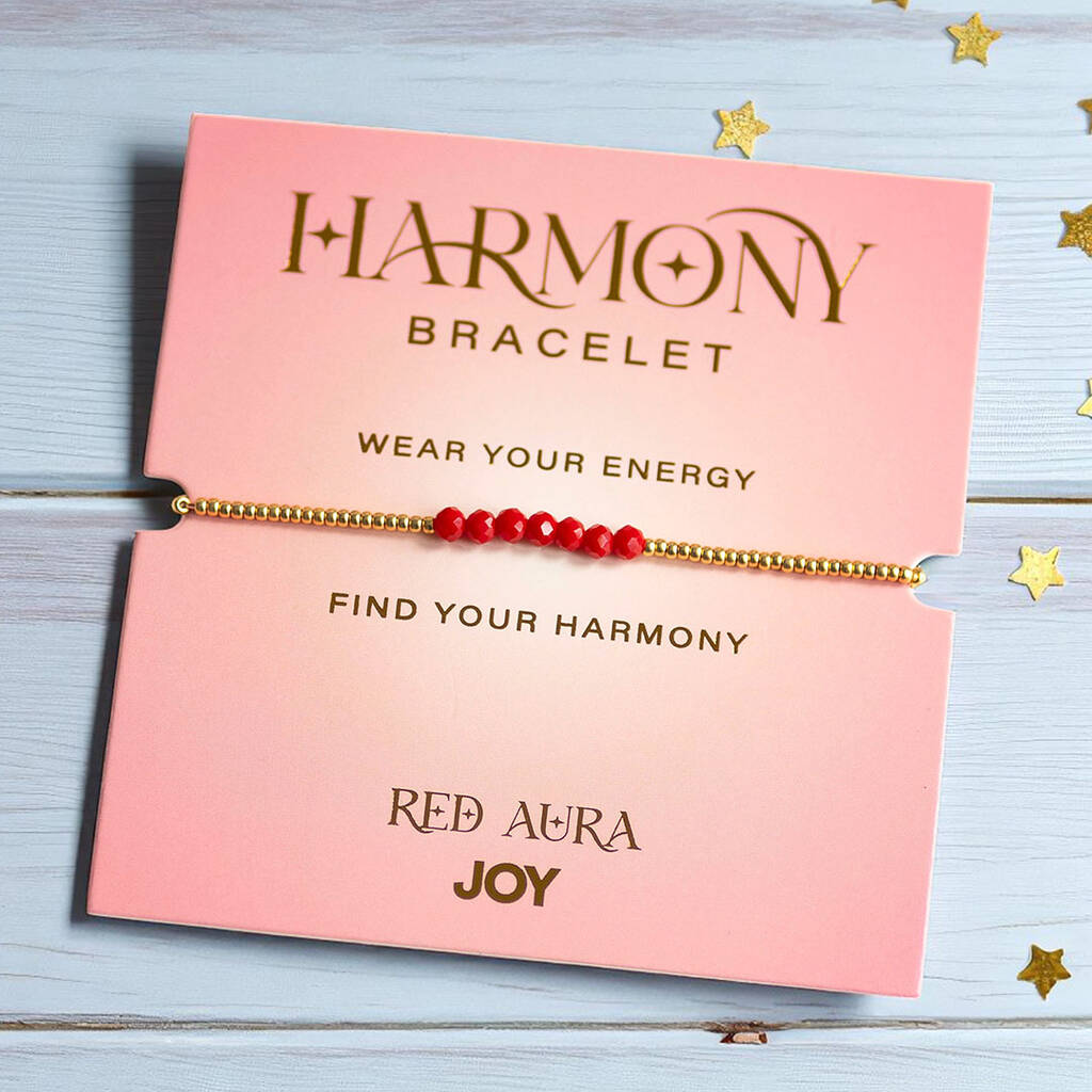 Joy by Corrine Smith Red Aura Harmony Armband Gold Rot Kristall