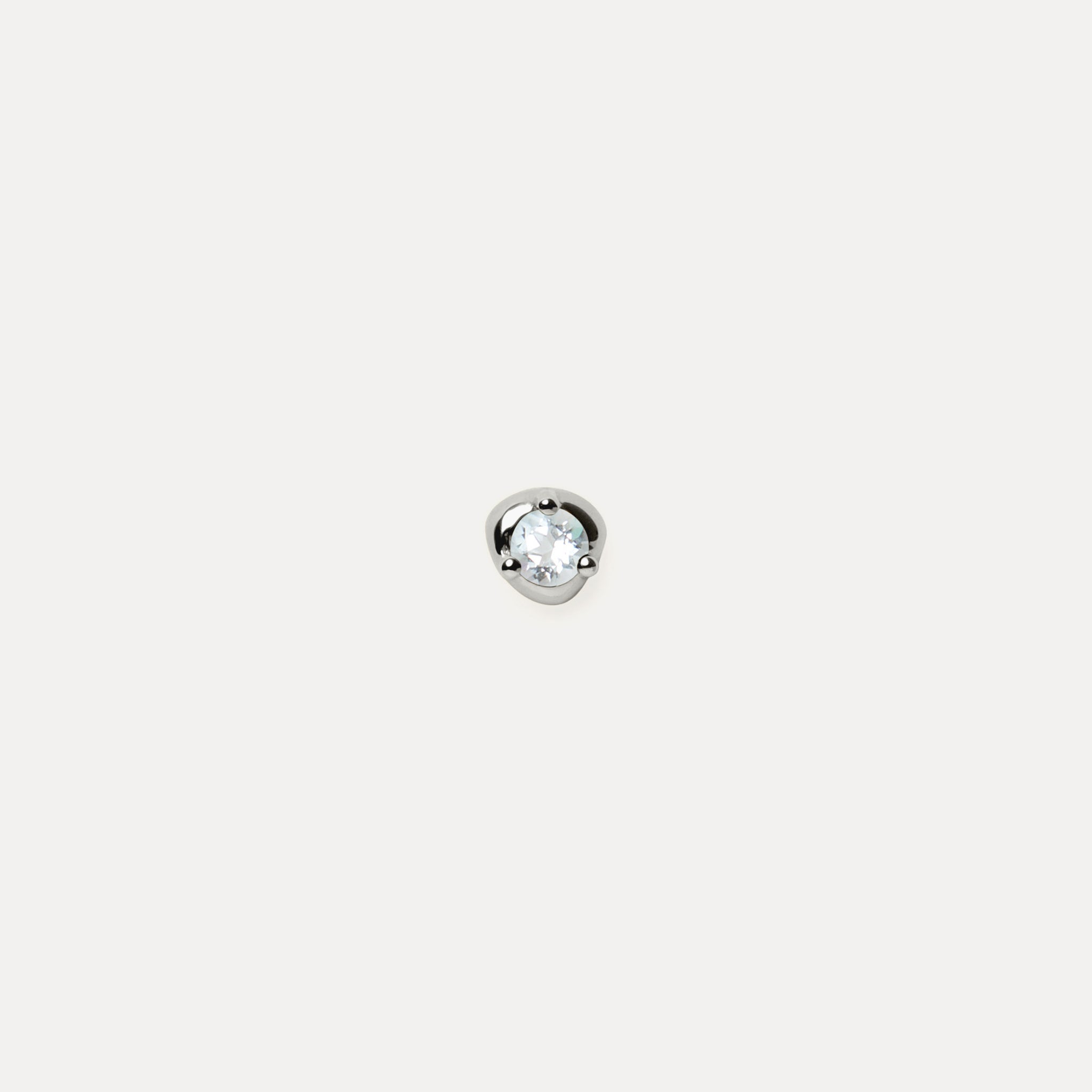 Stilnest Stone Fluid Ohrstecker Aquamarin 925 Silber