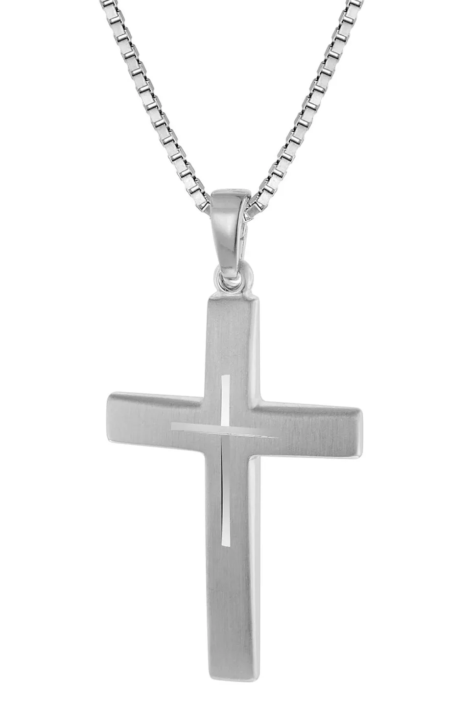 trendor Kreuz 60705 Herrenkette Silber mit Kette 60 cm