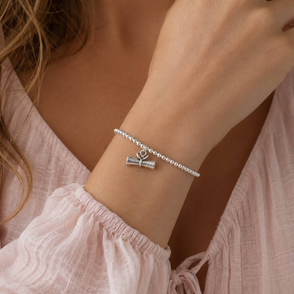 Joy by Corrine Smith Graduation Armband Silber verstellbar Stretch