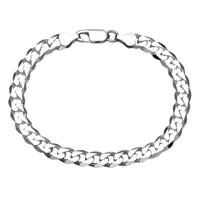JEWLIX Panzerarmbänder Armband 925 Silber 7mm 21cm